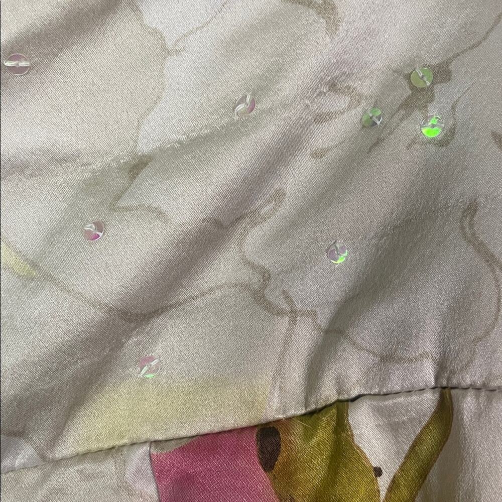 Adrianna Papell Sequin Floral A-Line Skirt Women's 12 - Picture 2 of 12